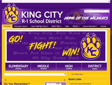 Tablet Screenshot of kingcityschools.org